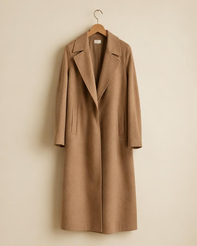 Wollen overjas camel